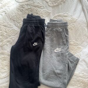 Nike Kids Black and Gray Sweatpants